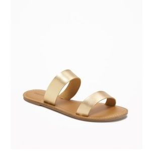Gold Double Strap Old Navy Sandal Sz 8